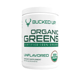 Bucked Up Organic Greens 327g front view with packaging