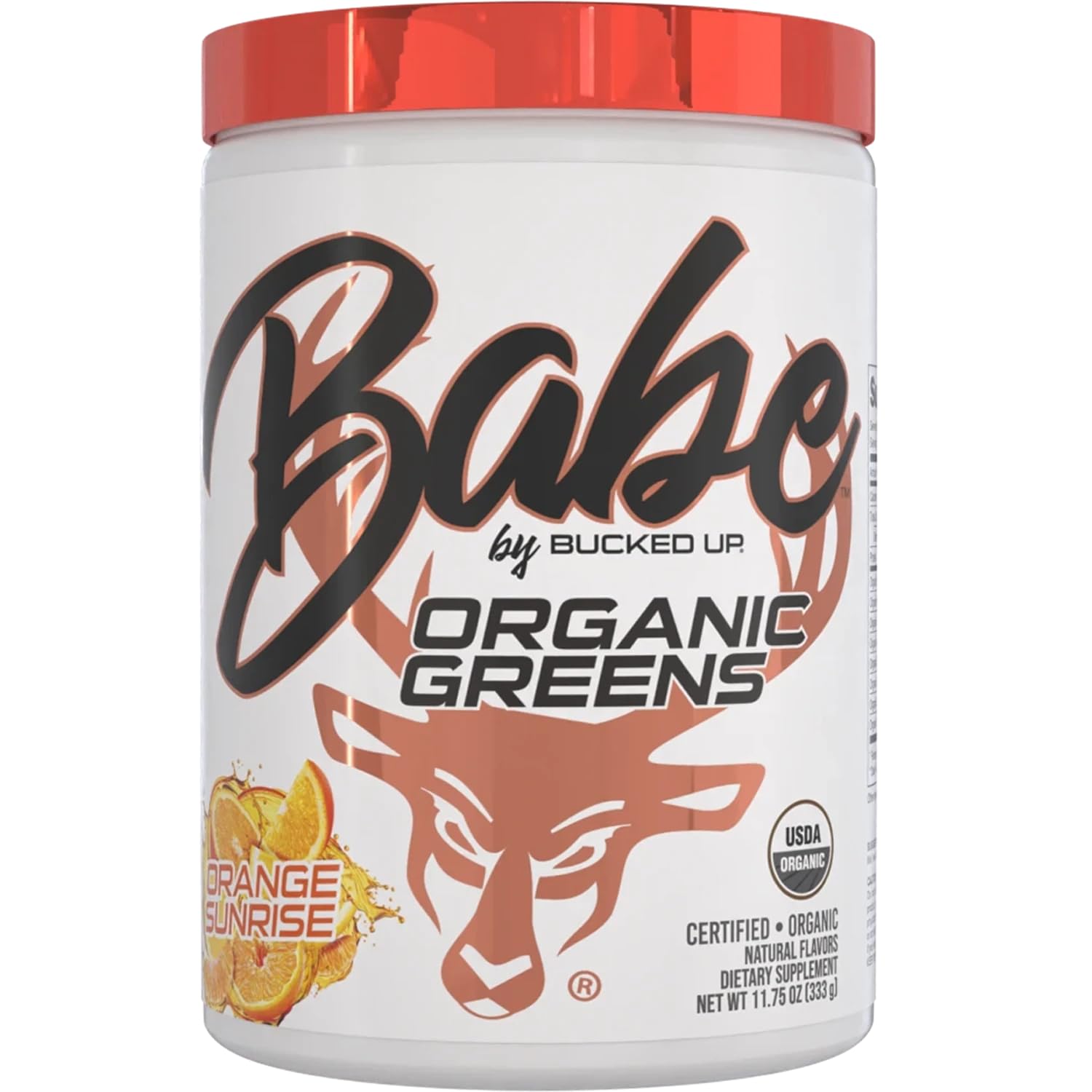 Bucked Up Organic Greens Powder 408g front view