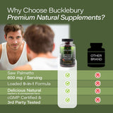 BUCKLEBURY Saw Palmetto Gummies 9-in-1 ingredients list