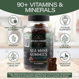 BUCKLEBURY Sea Moss Gummies 1750mg gummies on a table