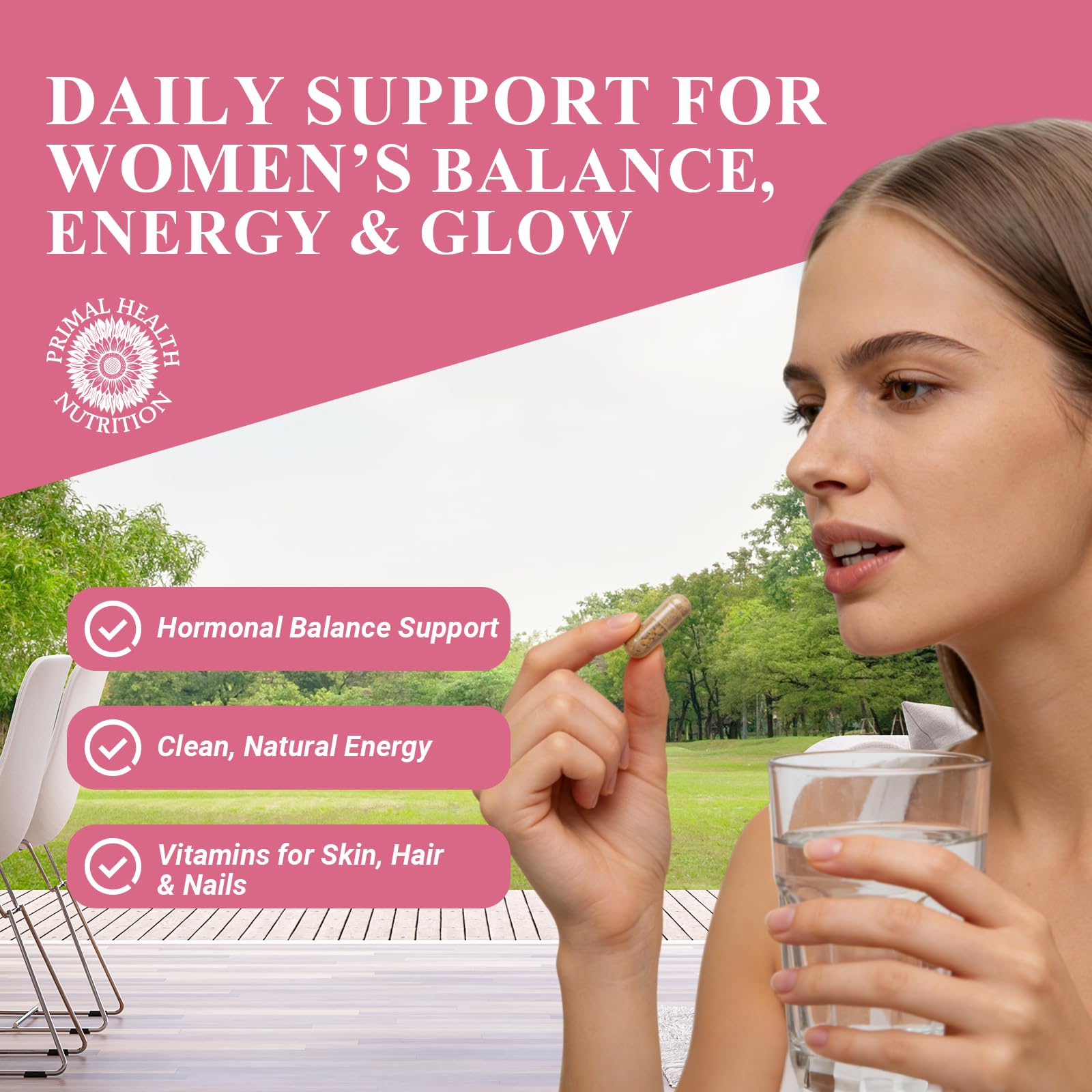 BudLive Beef Organ Supplement for Women bottle side view