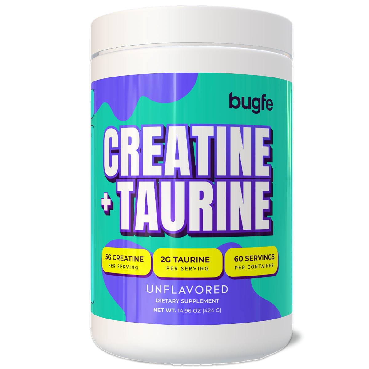 Bugfe Creatine Monohydrate with Taurine 424g front view