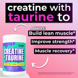 Bugfe Creatine Monohydrate with Taurine 424g side view