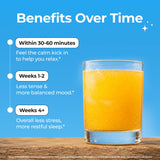 Bugfe daily wellness Calming Drink Powder Mix in a glass of water