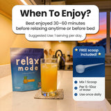 Bugfe daily wellness Calming Drink Powder Mix served in a lifestyle setting