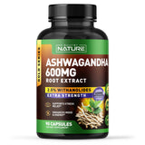 Built by Nature Ashwagandha 600mg capsules front view