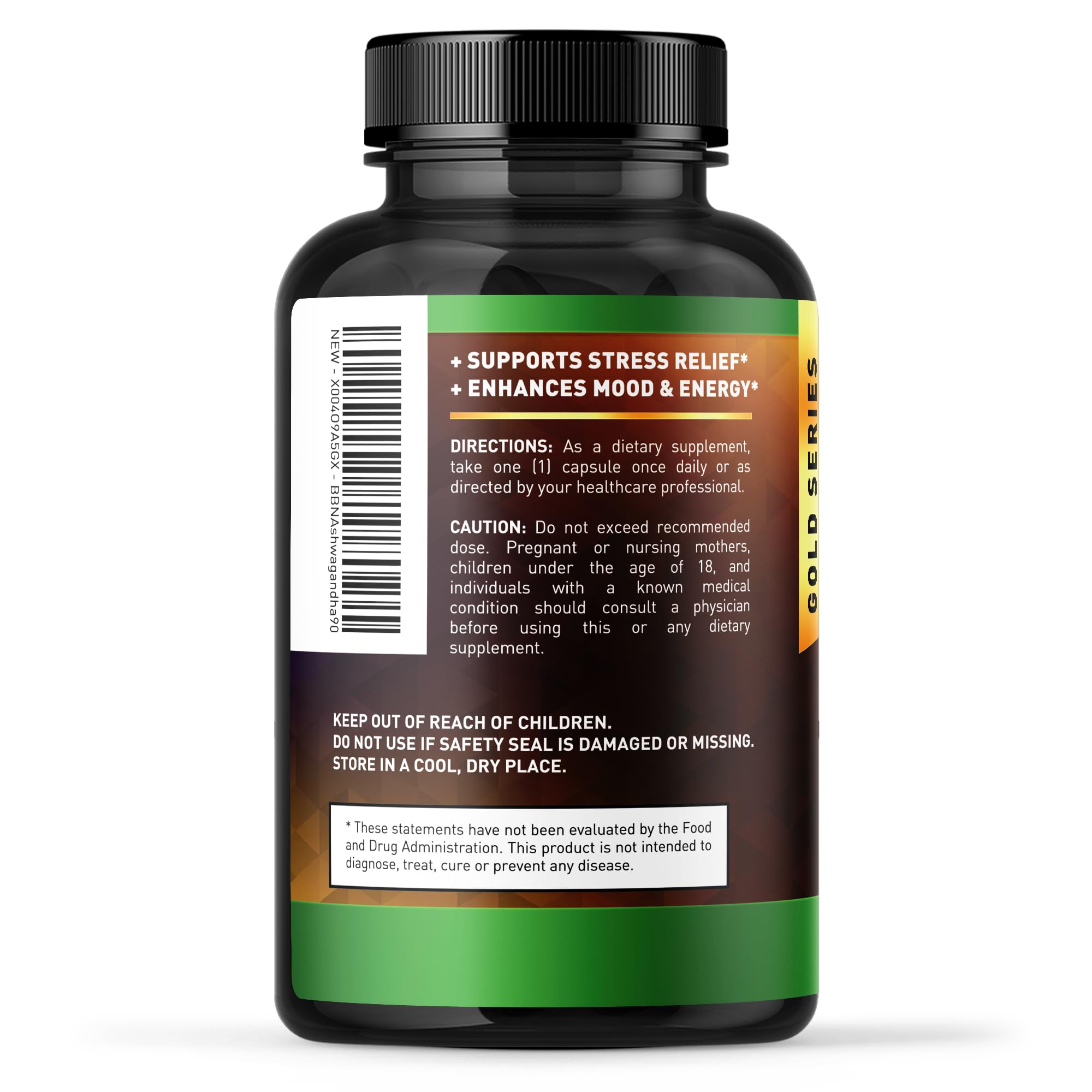 Built by Nature Ashwagandha capsules with measuring spoon