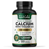 Built by Nature Calcium Supplement 120 Tablets front view