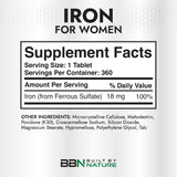 Built by Nature Iron Supplement label details