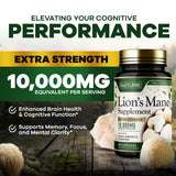 Built by Nature Lion’s Mane Mushroom Supplement bottle side view