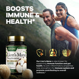 Built by Nature Lion’s Mane Mushroom Supplement with natural background