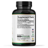 Built by Nature Magnesium Citrate 300mg capsules on a wooden table