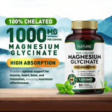 Built by Nature Magnesium Glycinate 1000mg capsules in a bowl