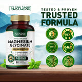 Built by Nature Magnesium Glycinate 1000mg capsules in a hand