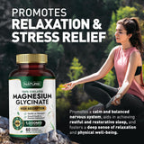 Built by Nature Magnesium Glycinate 1000mg capsules on a wooden surface