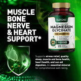 Built by Nature Magnesium Glycinate 1000mg capsules on a wooden table