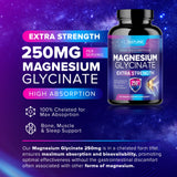 Built by Nature Magnesium Glycinate 250mg tablets bottle with label