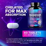 Built by Nature Magnesium Glycinate 250mg tablets on a wooden table