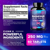 Built by Nature Magnesium Glycinate 250mg tablets side view
