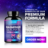 Built by Nature Magnesium Glycinate 250mg tablets with a measuring spoon