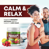 Built by Nature Magnesium Powder Cranberry Lemonade mixed in a glass