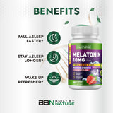 Built by Nature Melatonin 10mg Chewable Tablets bottle with label