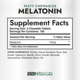 Built by Nature Melatonin 10mg tablets in hand