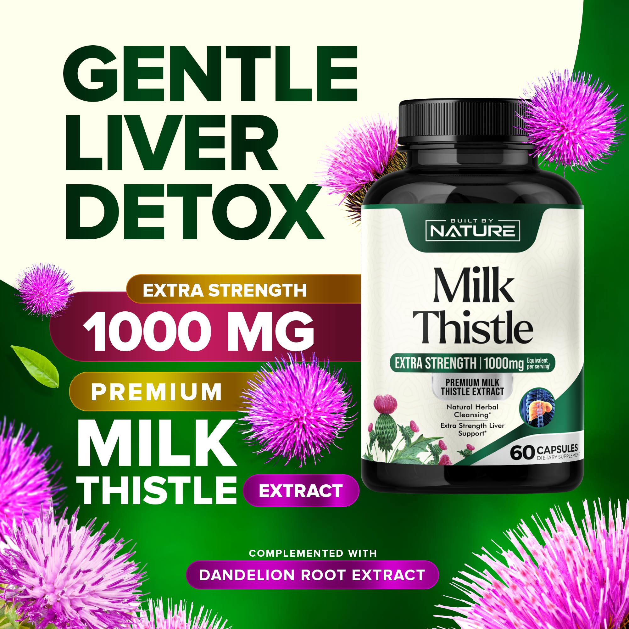 Built by Nature Milk Thistle Supplement 50g packaging