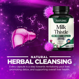 Built by Nature Milk Thistle Supplement 60 Capsules on a wooden table