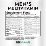 Built by Nature Multivitamin for Men back view packaging