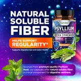 Built by Nature Psyllium Husk Capsules 2000mg back view