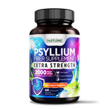Built by Nature Psyllium Husk Capsules 2000mg front view