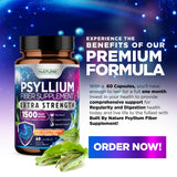 Built by Nature Psyllium Husk Capsules 2000mg with measuring spoon
