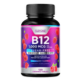 Built by Nature Vitamin B12 Methylcobalamin chewable tablets front view