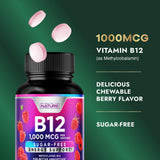 Built by Nature Vitamin B12 Methylcobalamin chewable tablets side view