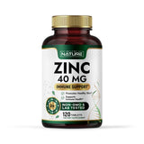 Built by Nature Zinc 40 mg supplement front view