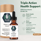 Bulk Essentials Vitamin K2 MK-7 Liquid Supplement side view