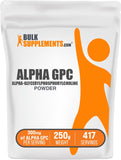 BulkSupplements Alpha GPC Powder 300mg front view packaging