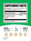 BulkSupplements Ashwagandha Extract 600mg capsule side view