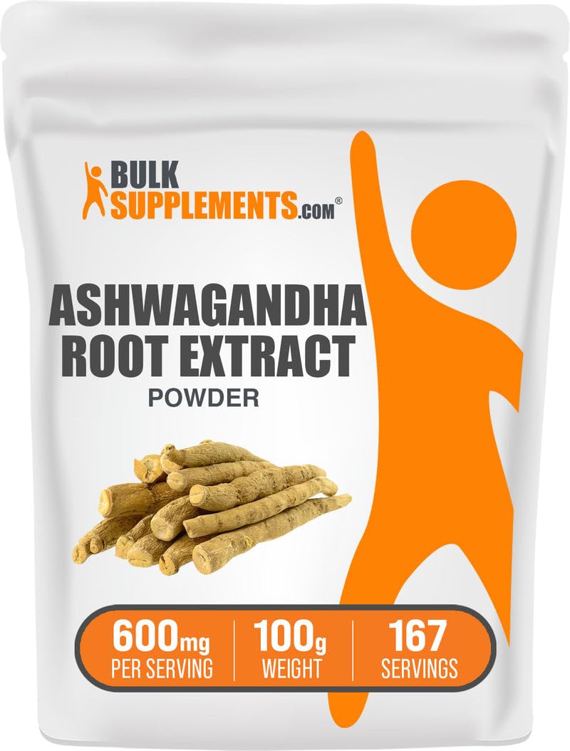BulkSupplements Ashwagandha Extract 600mg front view