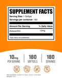 BulkSupplements Astaxanthin 10mg softgels side view