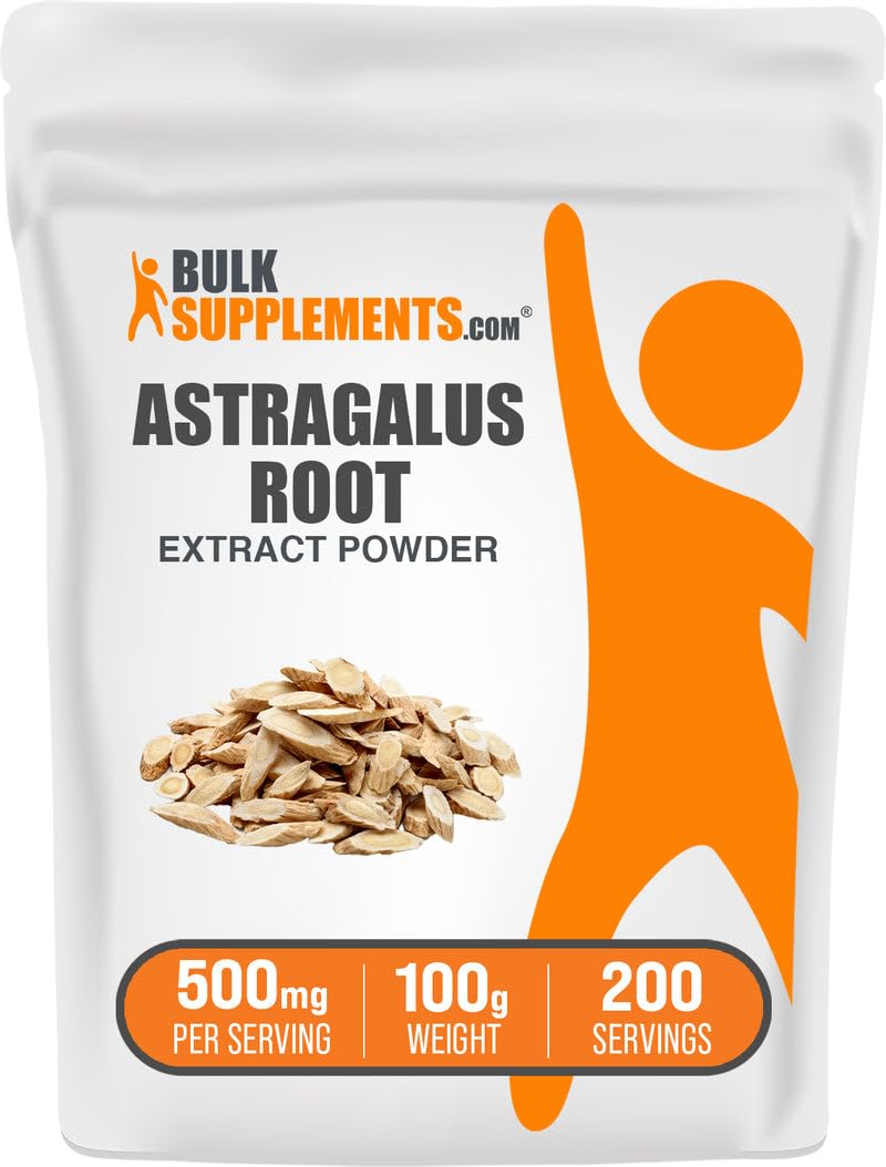 BulkSupplements Astragalus Root Extract Powder front view packaging