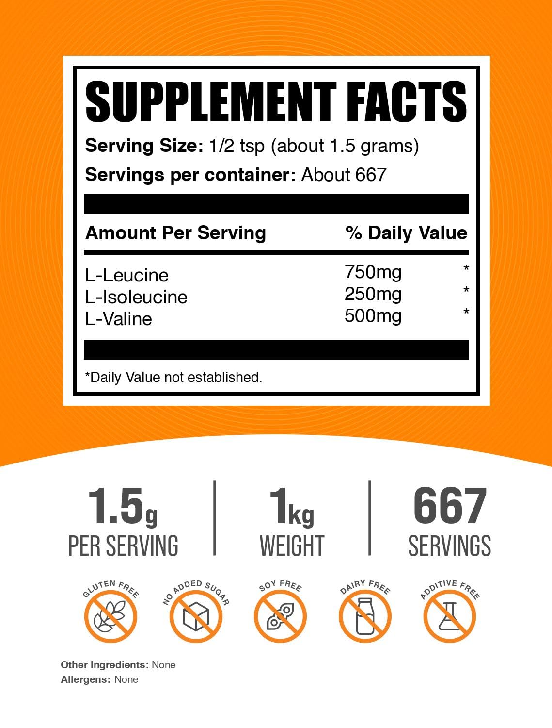 BulkSupplements BCAAs Amino Acids Powder packaging