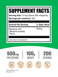 BulkSupplements Berberine HCl Powder 500mg 100g packaging