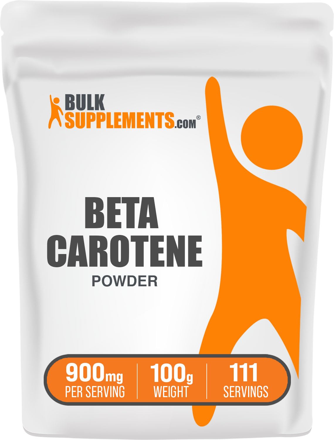 BulkSupplements Beta Carotene Powder 100g front view