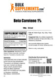 BulkSupplements Beta Carotene Powder in a glass of water
