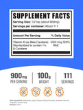 BulkSupplements Beta Carotene Powder packaging