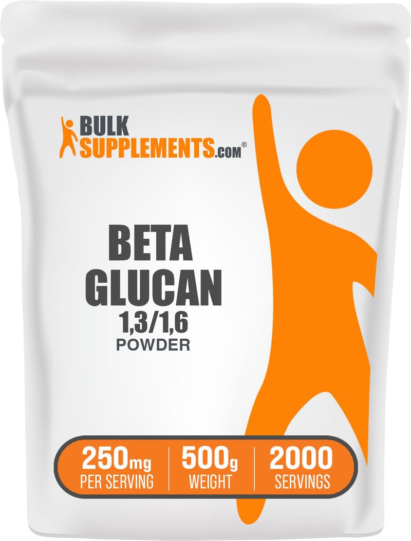 BulkSupplements Beta Glucan Powder 250mg front view