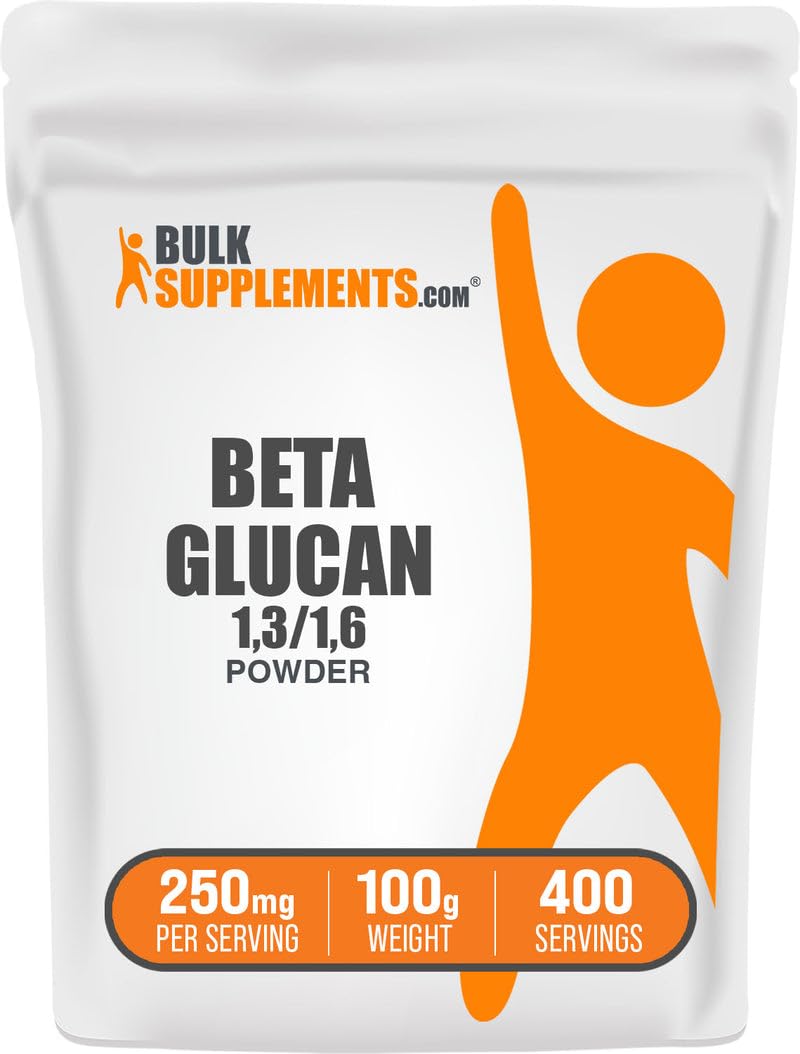 BulkSupplements Beta Glucan Powder 250mg front view packaging