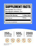 BulkSupplements Beta Glucan Powder 250mg packaging